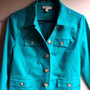 Women's Teal Petite Medium Jacket